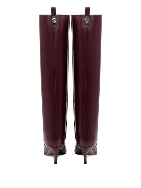 The Attico 65mm Lea pointed-toe leather boots - Red - zdjęcie produktu nr 1
