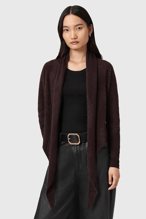 AllSaints kardigan kaszmirowy damski kolor brązowy lekki W091KD - zdjęcie produktu nr 2