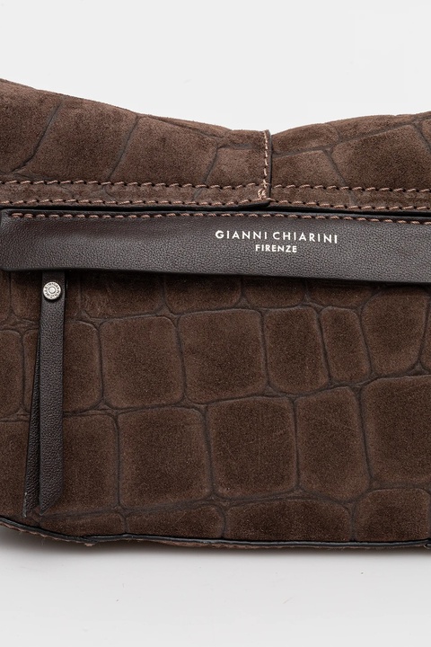 Gianni Chiarini torebka zamszowa HELENA ROUND kolor brązowy BS.11878.CMCOCCO - zdjęcie produktu nr 2