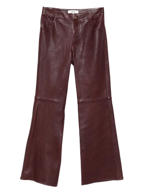 Chloé leather trousers - Red - zdjęcie produktu nr 1