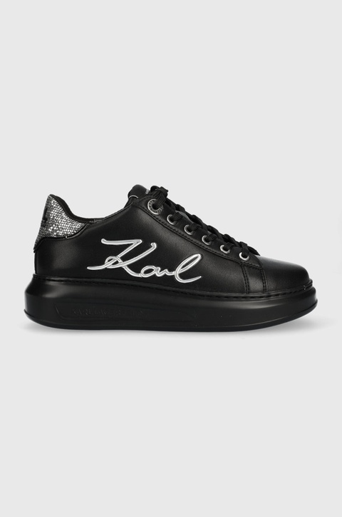 Karl Lagerfeld sneakersy skórzane KAPRI KL62510A kolor czarny - zdjęcie produktu nr 1