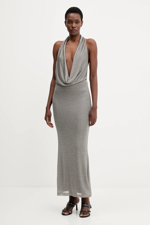 Bardot sukienka kolor srebrny midi dopasowana 59814DB1 - zdjęcie produktu nr 1