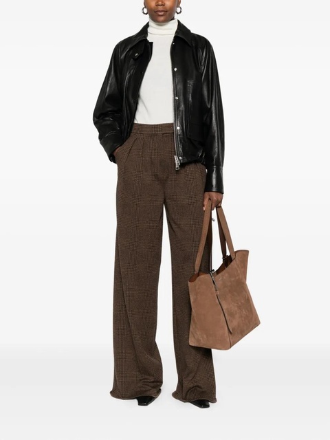 Max Mara pleated-check trousers - Brown - zdjęcie produktu nr 2