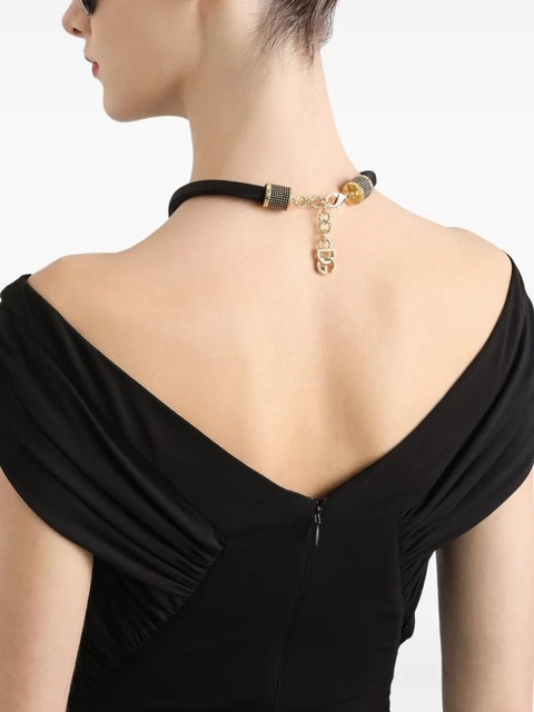 Dolce & Gabbana off-shoulder midi dress - Black - zdjęcie produktu nr 2