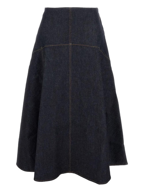 Jacquemus The Triangle de-Nîmes flared denim skirt - Blue - zdjęcie produktu nr 2
