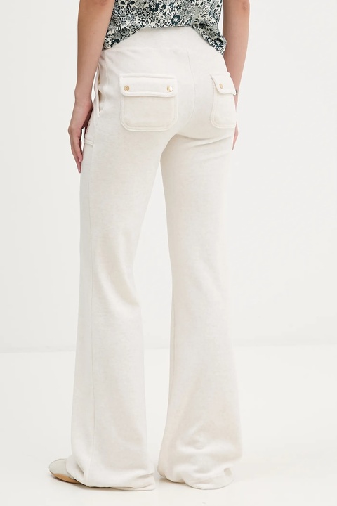 Juicy Couture spodnie dresowe damskie kolor beżowy melanżowe JCSEBJ001G.692 - zdjęcie produktu nr 2