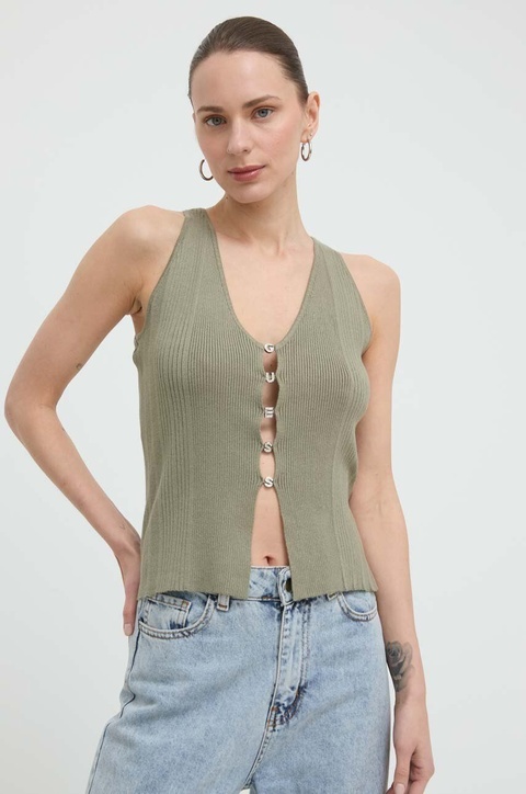 Guess top damski kolor zielony W4GR34 Z2YK2 - zdjęcie produktu nr 1
