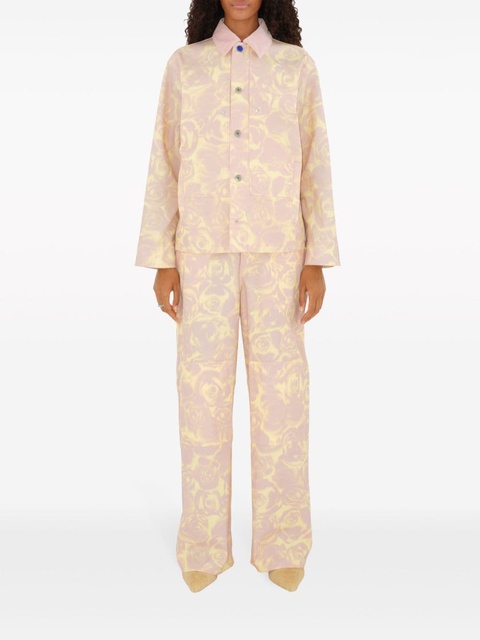 Burberry rose-print straight-leg trousers - Pink - zdjęcie produktu nr 2