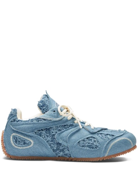 Axel Arigato Slow Runner frayed denim low-top sneakers - Blue - zdjęcie produktu nr 1