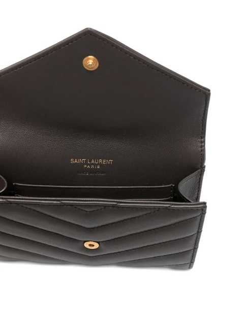 Saint Laurent logo-plaque wallet - Brown - zdjęcie produktu nr 2