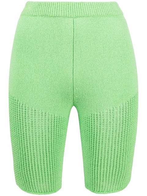Nanushka crochet cycling shorts - Green - zdjęcie produktu nr 1