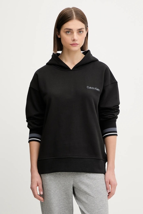 Calvin Klein Performance bluza damska kolor czarny z kapturem gładka LVGWF5W309 - zdjęcie produktu nr 1