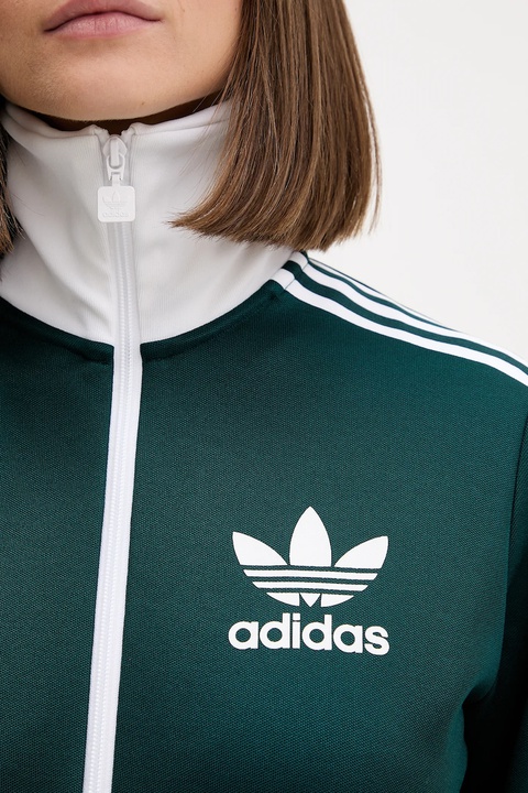 adidas Originals bluza Classic Tt damska kolor zielony wzorzysta JX7852 - zdjęcie produktu nr 2