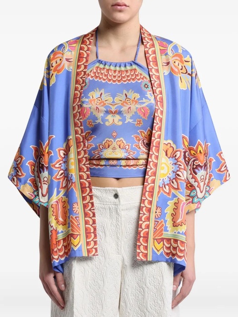 ETRO silk twill jacket - Blue - zdjęcie produktu nr 2