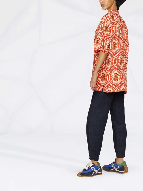 ETRO motif-print cotton shirt - Orange - zdjęcie produktu nr 2