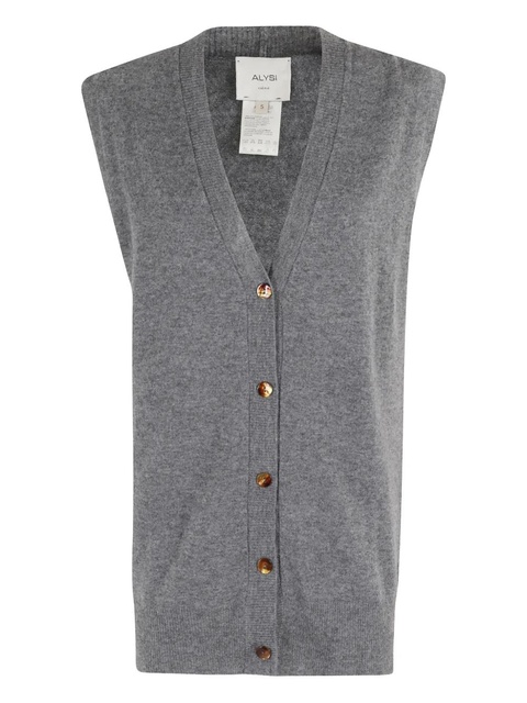Alysi button-fastening sleeveless top - Grey - zdjęcie produktu nr 2