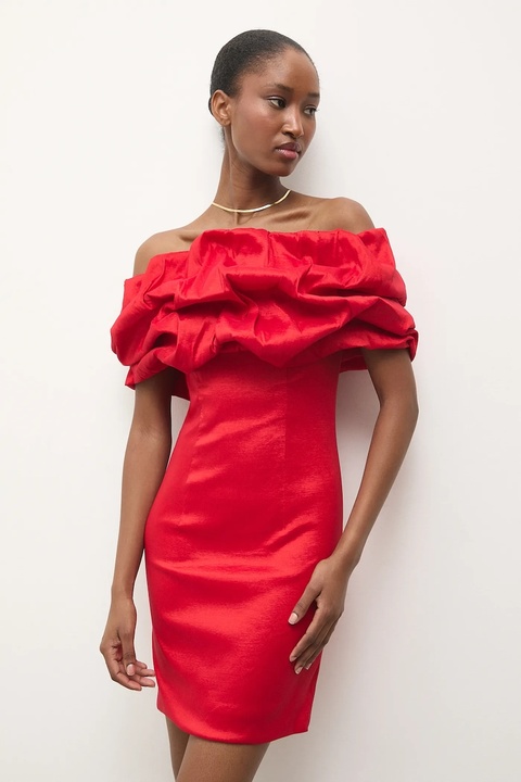 Answear.LAB sukienka kolor czerwony mini dopasowana - zdjęcie produktu nr 1