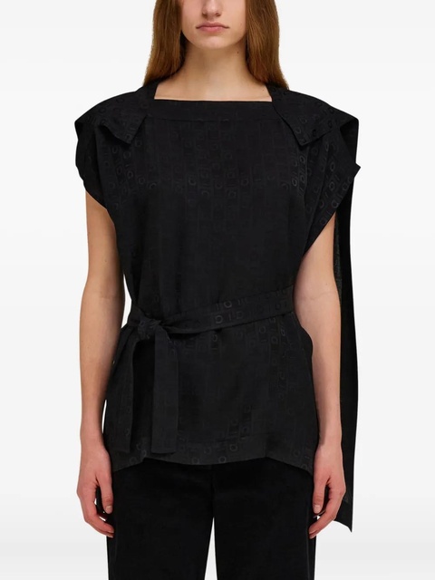 Ferragamo Ferragamo monogram blouse - Black - zdjęcie produktu nr 2