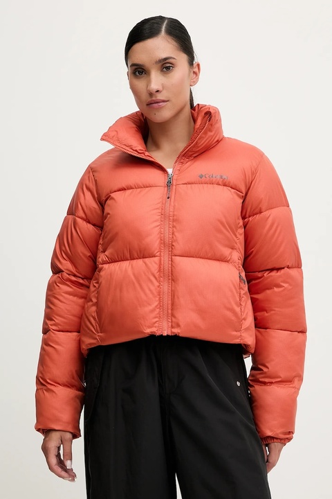 Columbia kurtka Puffect Colorblock kolor pomarańczowy zimowa 2088501 - zdjęcie produktu nr 1