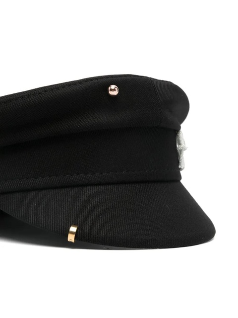 Ruslan Baginskiy rivet-detail baker boy cap - Black - zdjęcie produktu nr 2
