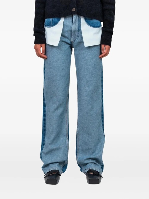 MM6 Maison Margiela panel straight jeans - Blue - zdjęcie produktu nr 1