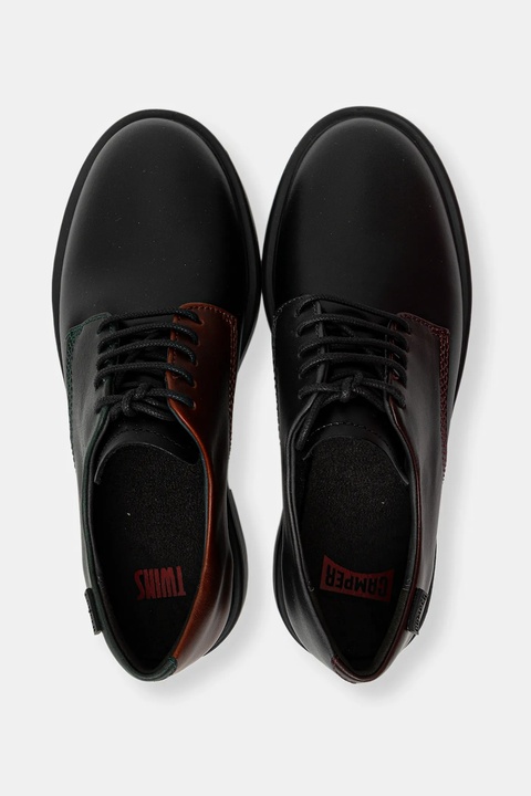 Camper półbuty Dean damskie kolor czarny na płaskim obcasie K201684-021 - zdjęcie produktu nr 2