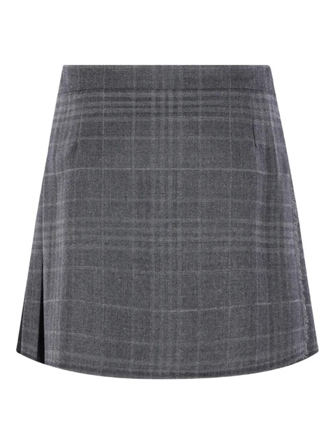 Balenciaga tartan-patterned skirt - Grey - zdjęcie produktu nr 2