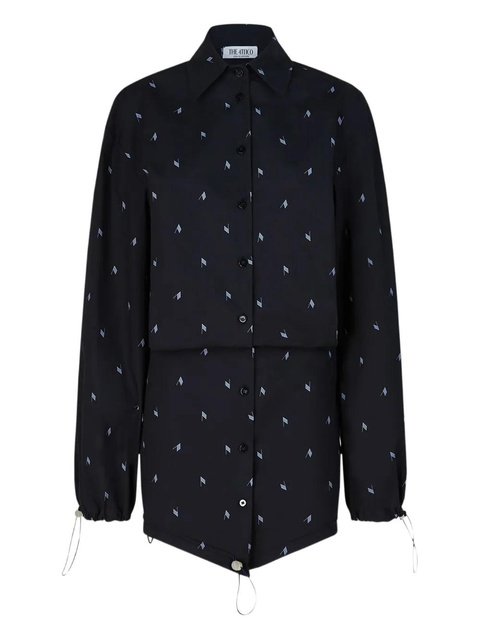 The Attico drawstring shirt mini dress - Blue - zdjęcie produktu nr 1