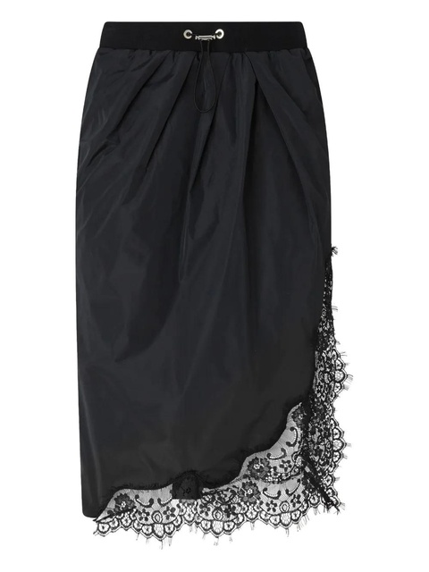 PINKO lace-trim gathered skirt - Black - zdjęcie produktu nr 2