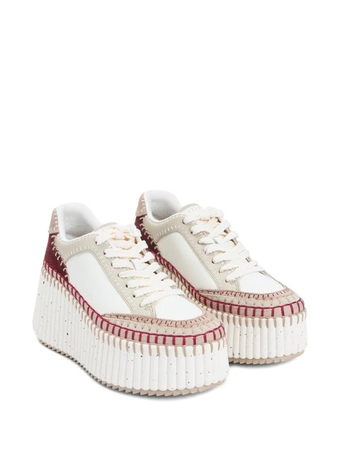 Chloé Nama platform-sole contrast-stitch sneakers - White - zdjęcie produktu nr 2