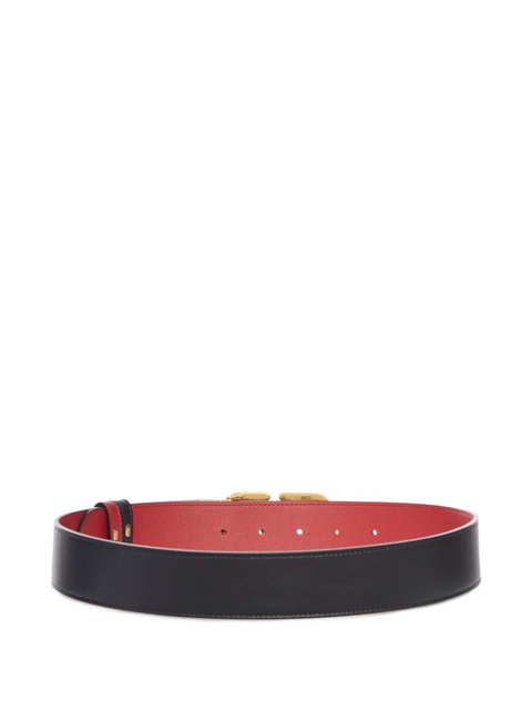 Valentino Garavani leather logo-buckle belt - Black - zdjęcie produktu nr 2