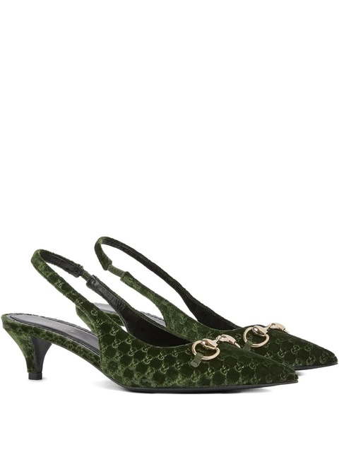 Gucci 45mm horsebit-detail pumps - Green - zdjęcie produktu nr 1