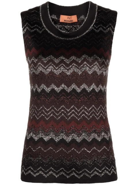 Missoni zigzag metallic tank top - Black - zdjęcie produktu nr 1