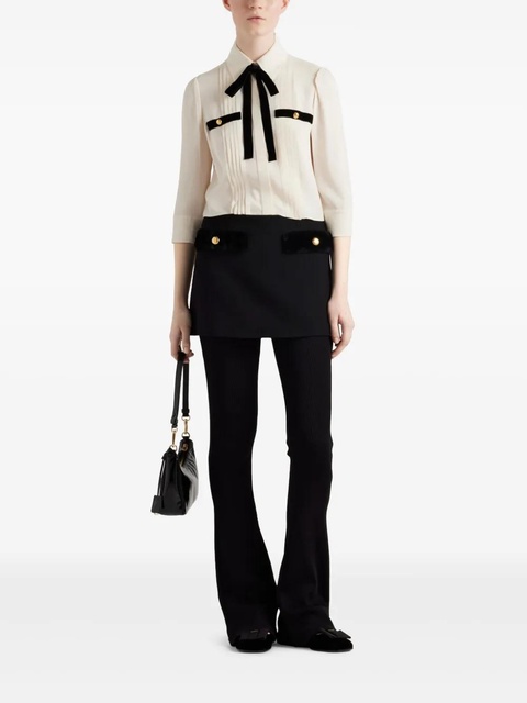 Prada pleated sablé blouse - Neutrals - zdjęcie produktu nr 2