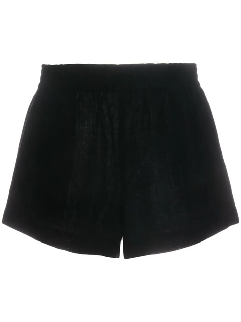 Reformation Mila linen shorts - Black - zdjęcie produktu nr 2