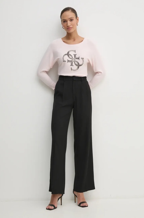 Guess sweter EMERIE damski kolor różowy lekki W5RR37 Z2NQ2 - zdjęcie produktu nr 2