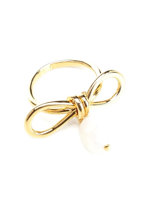 Marni bow pearl-drop ring - Gold - zdjęcie produktu nr 1