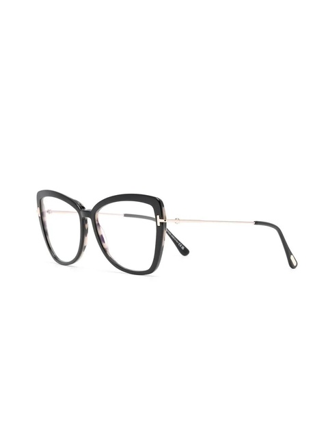 TOM FORD Eyewear tortoiseshell-effect cat-eye glasses - Black - zdjęcie produktu nr 2