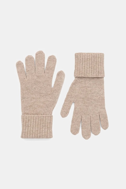 Weekend Max Mara rękawiczki wełniane ZAMIANEW damskie kolor beżowy 2525566055600 - zdjęcie produktu nr 1