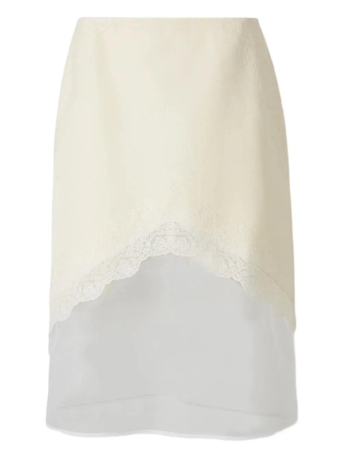 Jil Sander asymmetric lace midi skirt - Neutrals - zdjęcie produktu nr 1