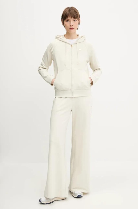 EA7 Emporio Armani spodnie dresowe kolor beżowy gładkie AF13135.7W000083 - zdjęcie produktu nr 2