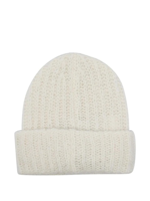 PINKO logo-patch beanie hat - White - zdjęcie produktu nr 2