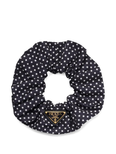 Prada polka dot hair scrunchie - Blue - zdjęcie produktu nr 1