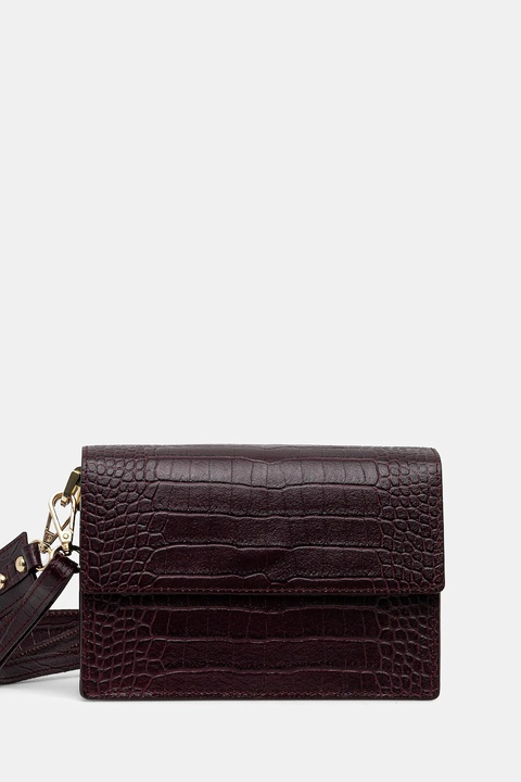 Answear.LAB torebka skórzana kolor bordowy - zdjęcie produktu nr 1