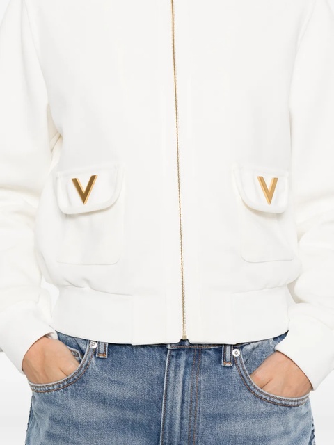 Valentino Garavani zip-front sweatshirt - White - zdjęcie produktu nr 1