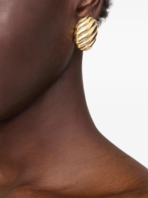 ANINE BING Ribbed Oval earrings - Gold - zdjęcie produktu nr 2