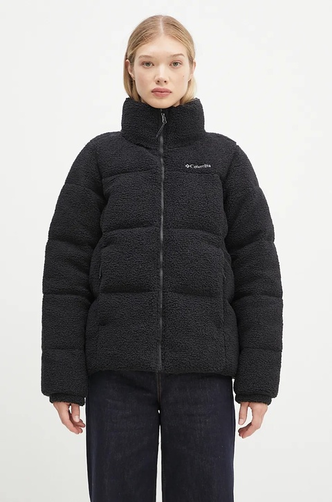 Columbia kurtka Puffect Sherpa damska kolor czarny zimowa oversize 2089231 - zdjęcie produktu nr 1