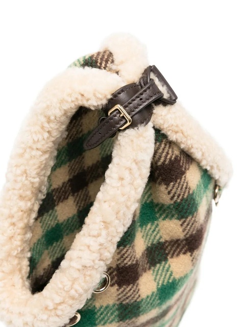 Miu Miu tartan shearting-tream pouch bag - Green - zdjęcie produktu nr 2