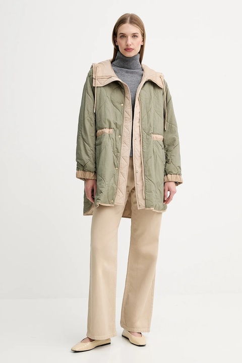 Weekend Max Mara kurtka dwustronna ALCAMO kolor beżowy przejściowa oversize 2525496011600 - zdjęcie produktu nr 2