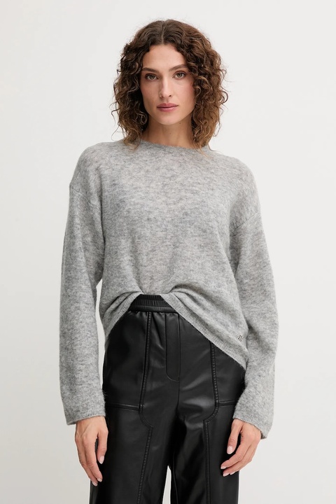 Mos Mosh sweter z wełną MAPE damski kolor szary lekki 173310 - zdjęcie produktu nr 1